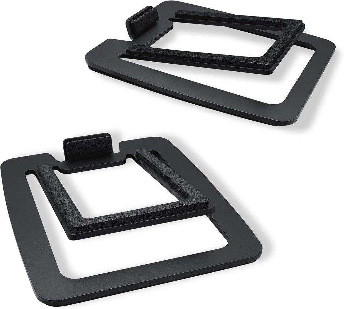 Gehoekte Bureau Speakerstands voor 2''-3'' Bureauspeakers met Stalen Basis en Dempende Schuimvoering