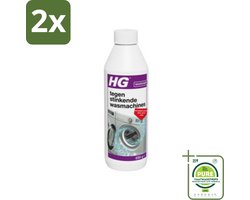 HG - Tegen Stinkende Was - Verwijdert Aanslag Door Vuil & Zeep - 550 g - Voordeelverpakking - 2 stuks - Wasmachine reiniger - Wasmachine schoonmaken
