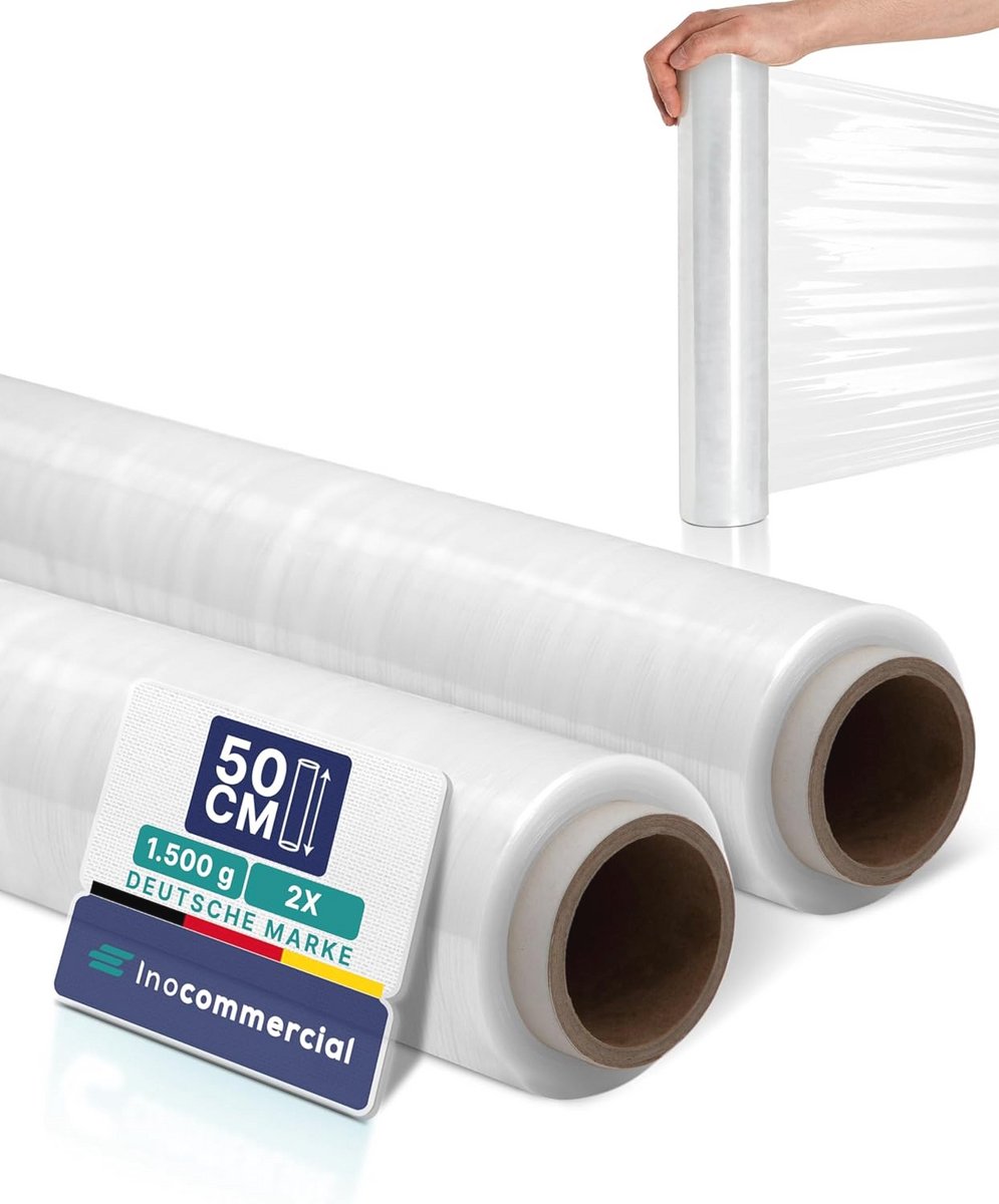 Stretchfolie 50 cm/230 m - Transparante Wikkelfolie voor Meubels en Verhuizingen - Handstretchfolie en Palletfolie