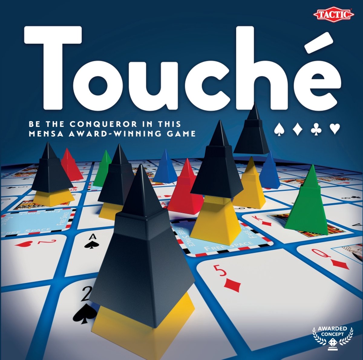 Tactic Touché – Bordspel – Tactisch kaartspel – Strategisch Pionnen en Kaarten Spel – Plaats Pionnen, Blokkeer Tegenstanders en Scoor Patronen – Familiespel – Winnaar Mensa Select-prijs – Bekroond Spel – 2 tot 4 Spelers – Vanaf 8 Jaar — afbeelding 9
