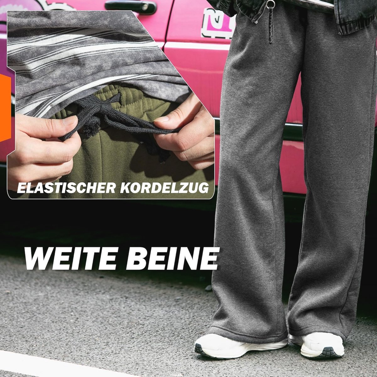 Heren Joggingbroek Winter Warm Fleece Wijde Pijp Casual Baggy