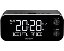 Albrecht DR 455 Wekkerradio DAB+, VHF (FM) Wekfunctie Zwart