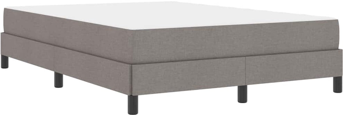 Tweepersoonsbed | Dubbelbed | Volwassenenbed | Boxspring bed met matras Taupe 160 x 200 cm Stof