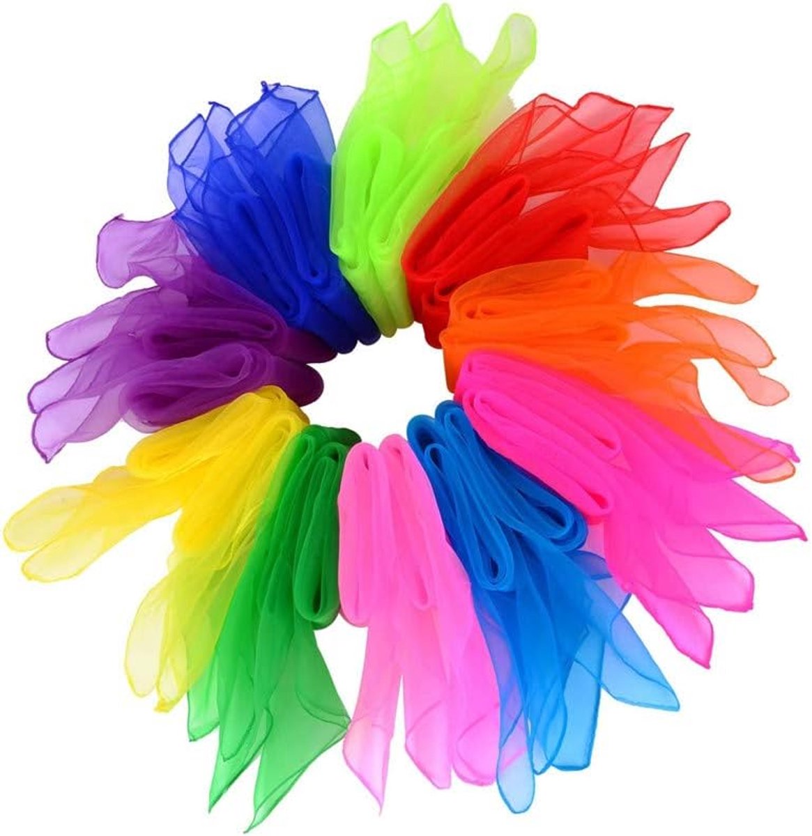 Juggling Cloths voor Sensory Tools - Dance - Juggling - 60 x 60 cm - Kleurrijke Juggling Doeken