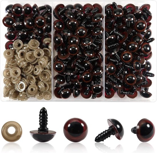 1 paar poppen ogen - veiligheids plush ogen 24 mm blauw | Veiligheids