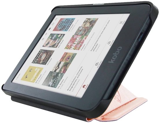 Origami Sleepcover - Hoesje Geschikt voor Kobo Clara Colour- Book Case Hoes Cover - Roze Goud - ereader hoesje - cover van Merkloos — afbeelding 5