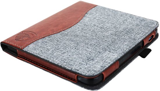 Hoesje Geschikt voor Kobo Libra 2 Sleepcover Jeans Style Hoes Grijs - ereader hoesje - cover van Merkloos — afbeelding 4