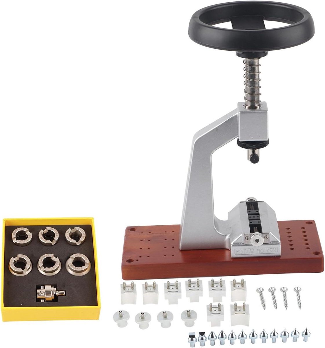 Bankhorlogekastopener met 6 stempels voor professioneel horlogeherstel - Horloge reparatie gereedschap met extra stempels