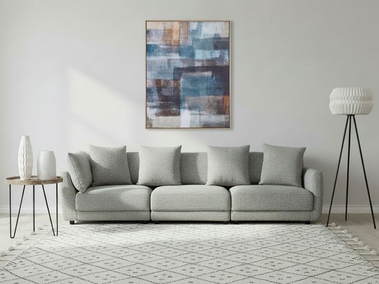 SIGTUNA - Canapé trois places - Gris clair - Polyester