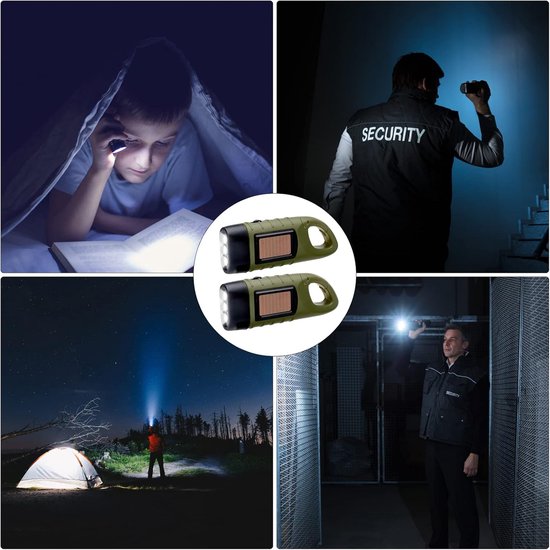 moses. Expedition Natuur mini-dynamo-zaklamp voor kinderen, oplaadbare accu- zaklamp met handslinger en zonnepaneel, zwengelzaklamp met 3 heldere leds en polsband