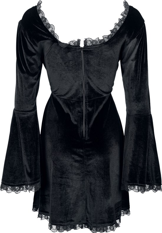 Gothic Zwarte Jurk Met Rits
