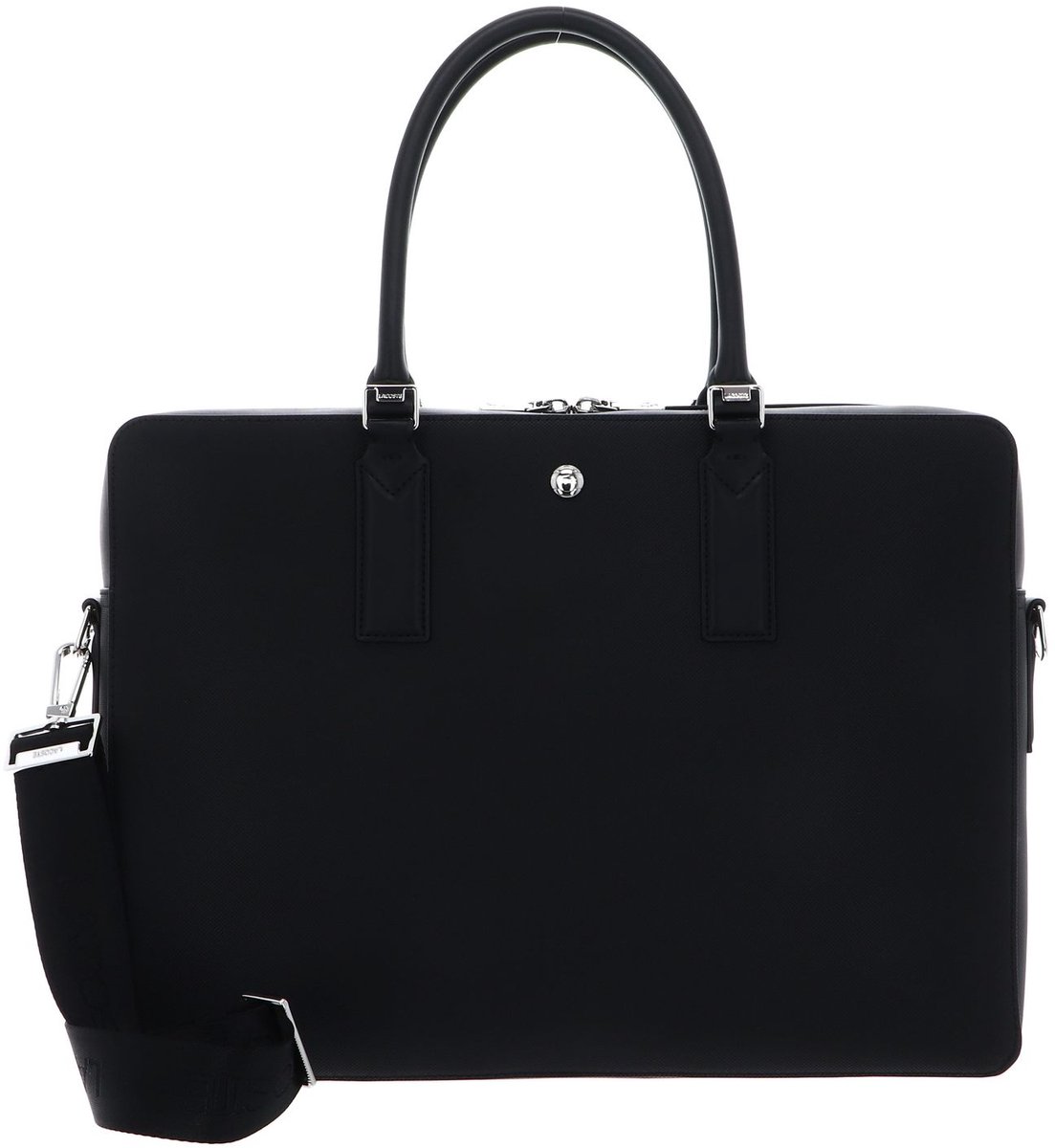 LACOSTE laptoptas met laptopvak Computer Bag Noir zwart