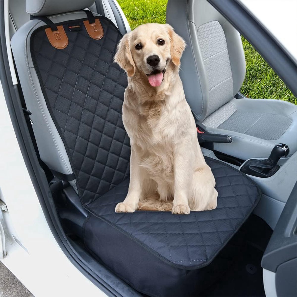 Stunq® Hondenautostoel Krasbestendig autostoeltje Hond Antislip Hondenstoelbeschermer Autostoelhoes Autovoorstoelen voor vrachtwagen Auto SUV (B x L: 49 cm x 109 cm)