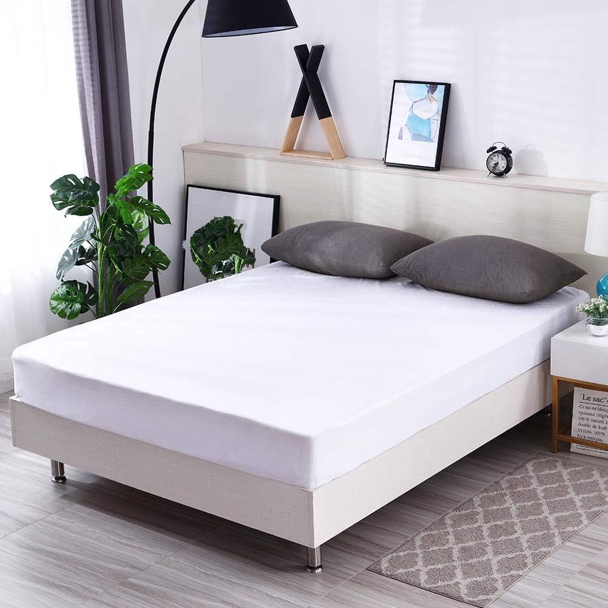 Stunq® Luxe Waterdichte Matrasbeschermer Enkel Bed 100% Waterdicht en Ademend Diepe Hoek 90 x 200 cm