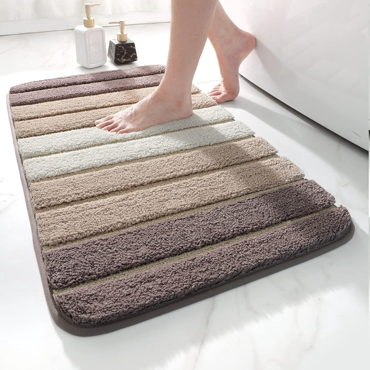 Stunq® Super Zachte Antislip Badmat voor Badkamer met Snelle Vochtabsorptie en Machinewasbare Eigenschappen