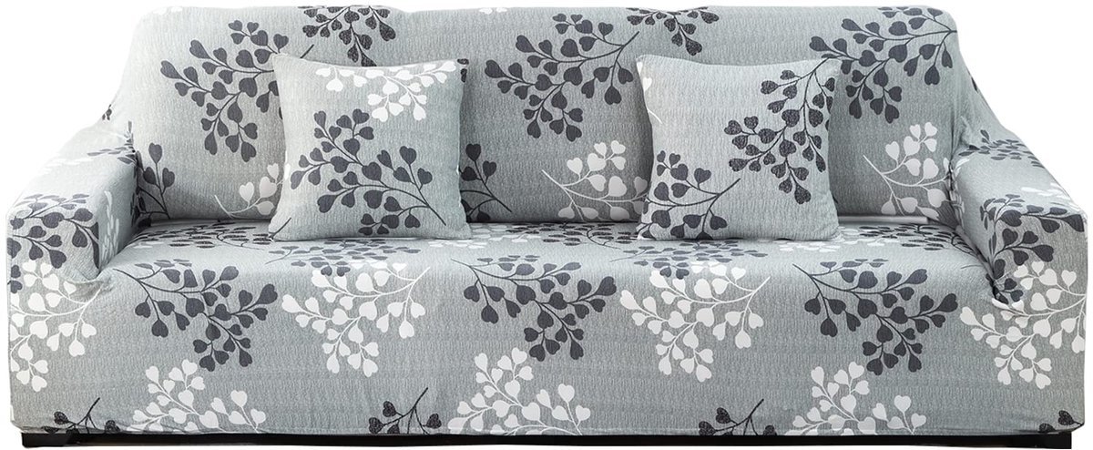 Stunq® Duurzame Elastische Bankovertrek voor Meubels, 1234 Zitsbank, Antislip, Bloemprint, Bescherming tegen Bladeren, 3 Zitsbanken (181230 cm)