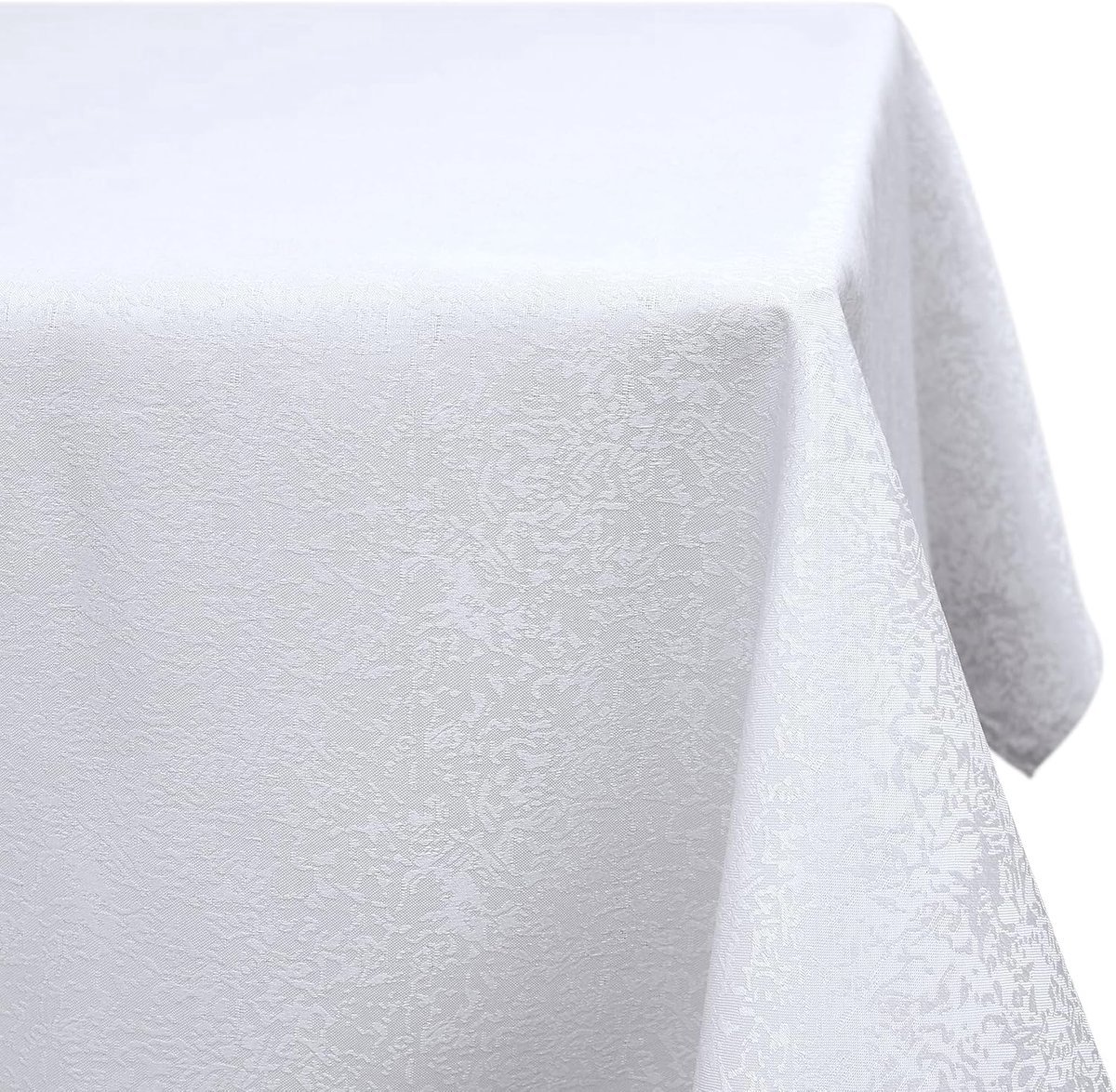 Stunq® Wit Rechthoekig Tafellinnen 140x100 cm - Polyester Tafellinnen met Ornamenten