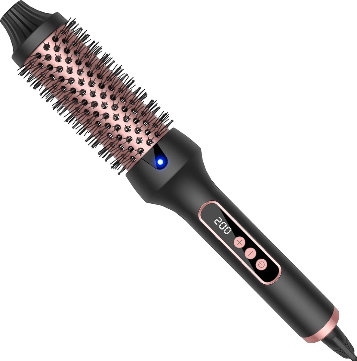 Ionische Stijlbostel met LCD Display - 38mm Ronde Borstel voor Föhnstyling