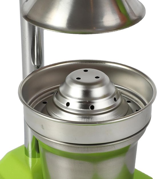 Handbediende Sapcentrifuge, Professionele Citruspers voor Sinaasappels, Citroenen, Grapefruits & Granaatappels, gemaakt van Robuust Gietijzer & Roestvrij Staal, Inclusief Beker, Vaatwasmachinebestendig - Zilver（Kunststof Handvat） van Merkloos — afbeelding 4
