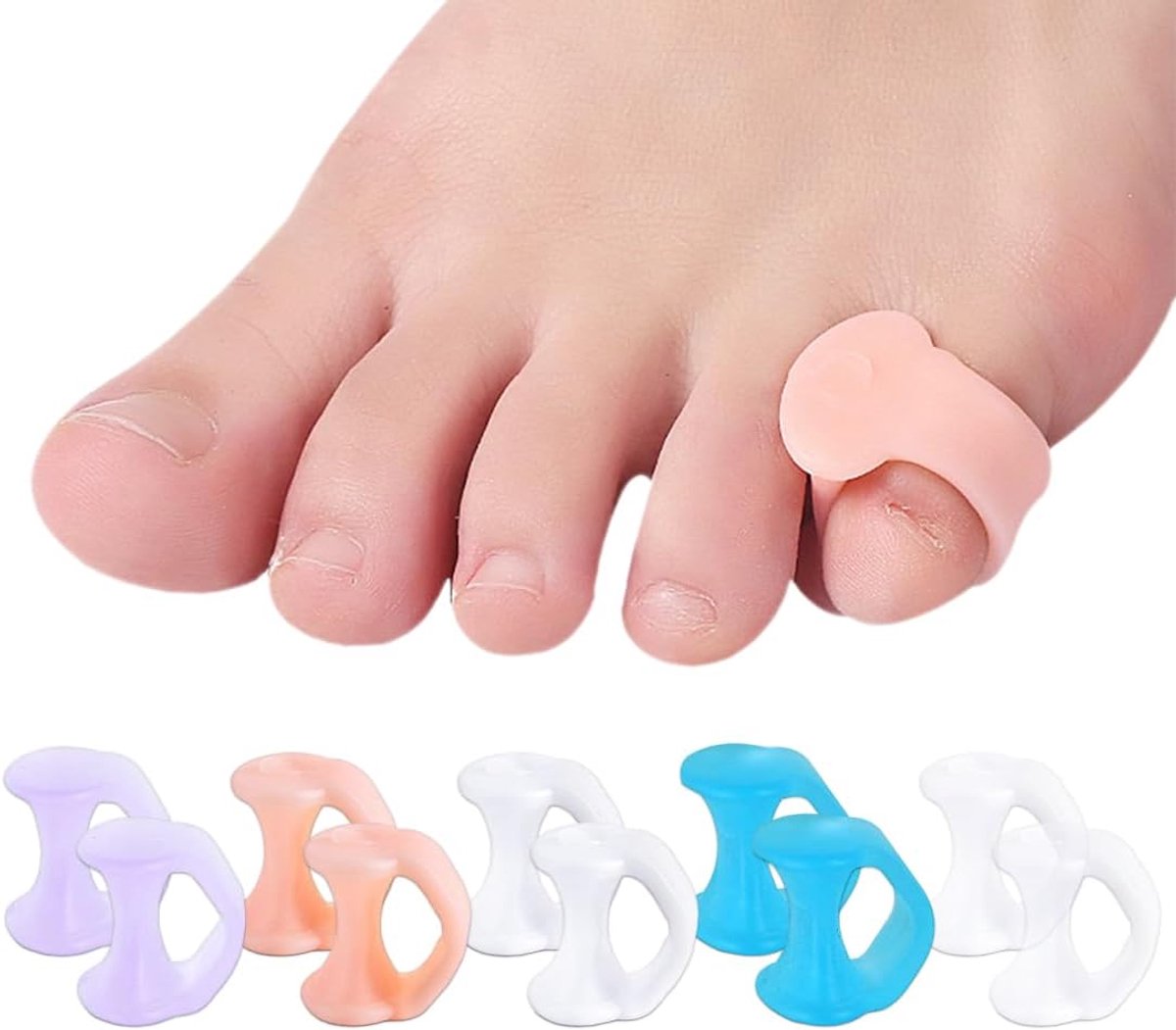 Toe Separator - 5 Pairs Toe Spreaders - Gel Pads voor Verlichting van Voetdruk en Comfort