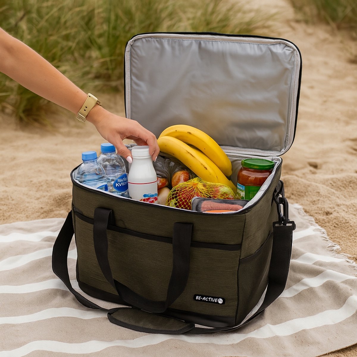 Grote 26,5L Koeltas - Thermos isolerend voor Boodschappen, Picknick, Strand