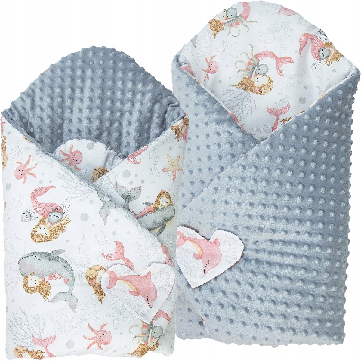 Babywikkeldoek Minky Katoen Kerstin - Zacht & Verstelbaar