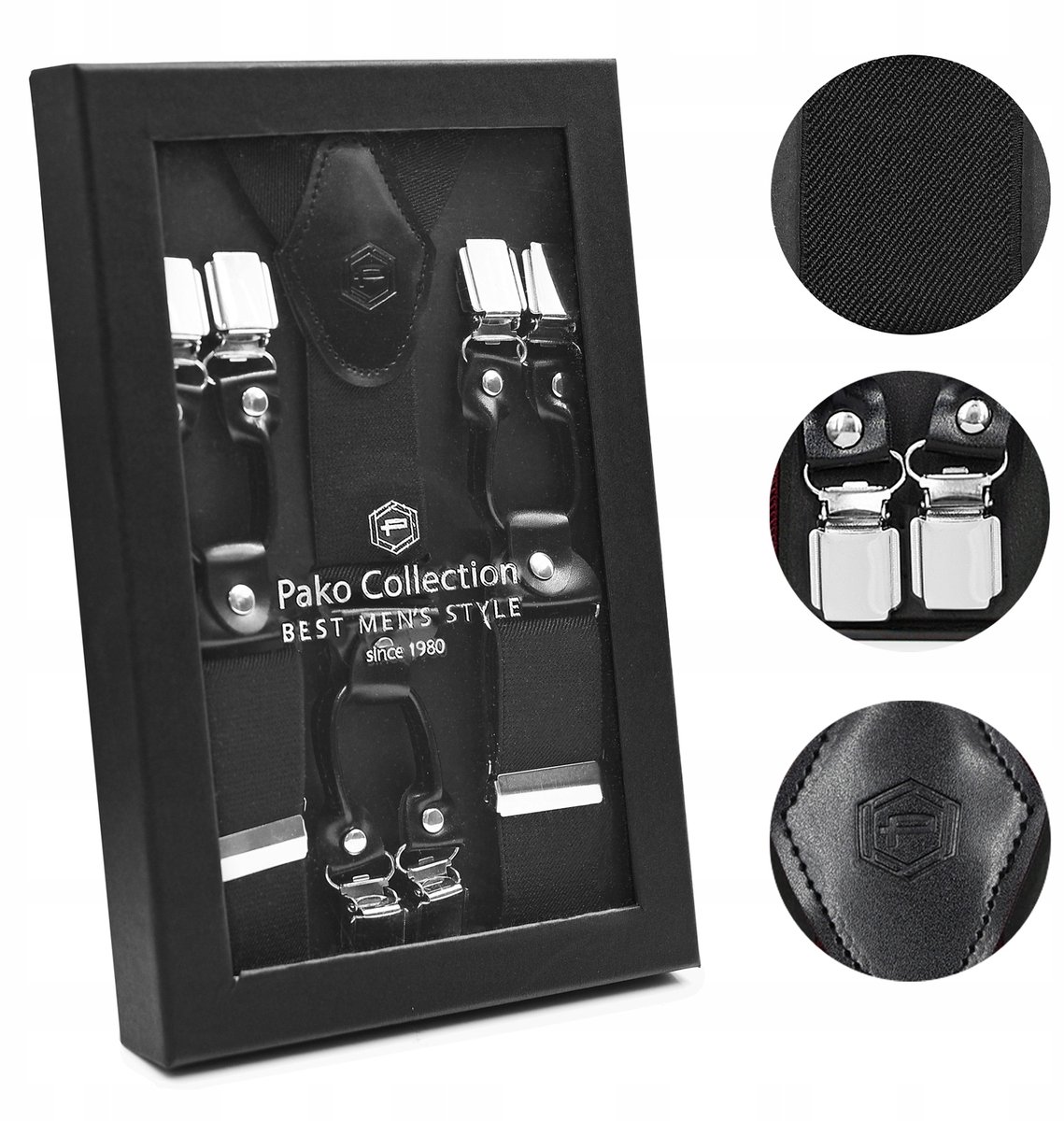 Premium Heren Broekriemen - Verstelbaar, Elastisch, Zwart, Incl. Cadeaubox