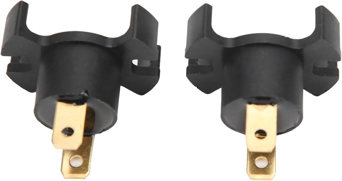 Headlight Lamp Sockets Holder Pair - LED Tail Lamp Socket - H1 Adapter Holder