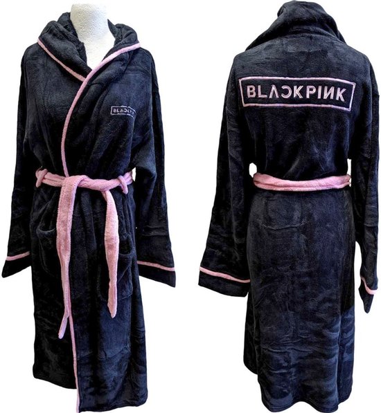 Badjas Blackpink à logo - Taille S/M - Zwart