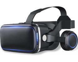 Kraftverdia - mobiele telefoon VR Bril - Virtual Reality Bril - 3D VR (Virtuele Realiteit) - Uitgerust met koptelefoon - Compatibel met 4,7-6,53 inch Android- en Apple-telefoons