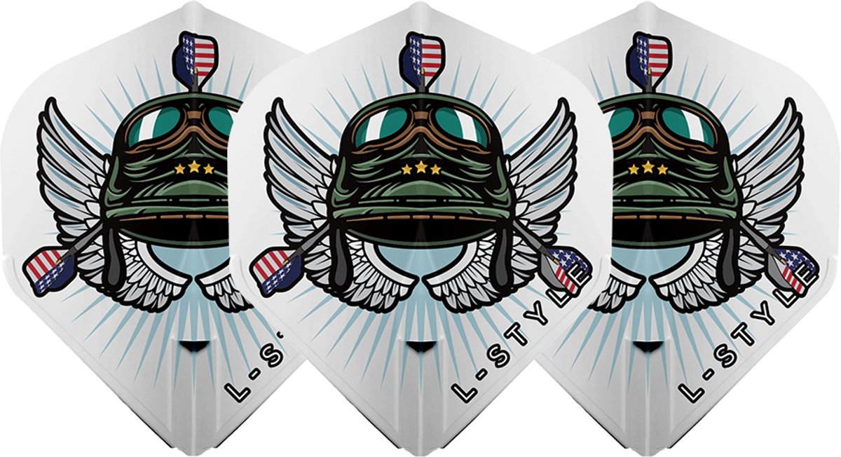L-Style Champagne Flight EZ L1 Leonard Gates V3 White - Dart Flights