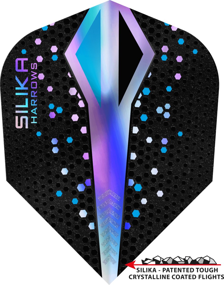 Harrows Silika Color Shift Silver NO6 Tough Crystalline Coated - Dart Flights
