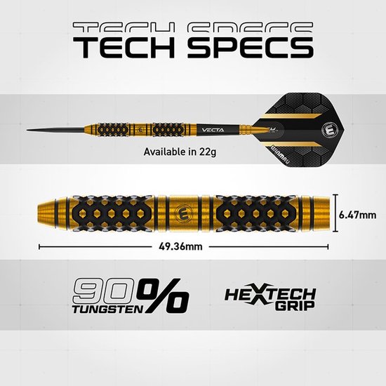 Winmau Team 360 Bradley van der Velden 90% - Dartpijlen van Merkloos — afbeelding 5