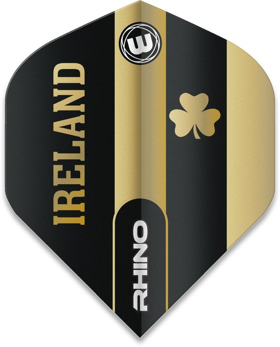 Dart Set Fléchettes Winmau Rhino Irlande - Noir Et Or (3 Vols - 8