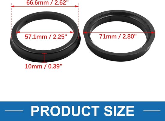 4 stuks centreerring | compatibel met VW en andere modellen
