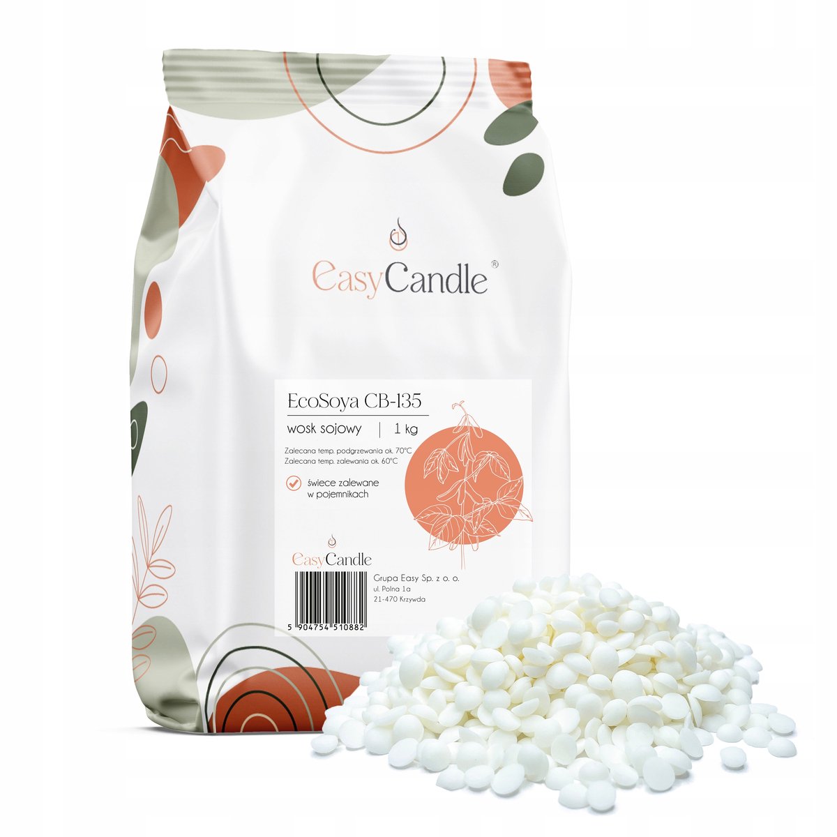 EcoSoya CB-135 Sojawas voor Kaarsen - 1 kg