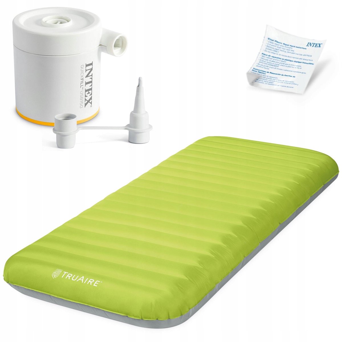 Intex Eenpersoons Luchtbed 191x76x17cm met Elektrische USB Pomp