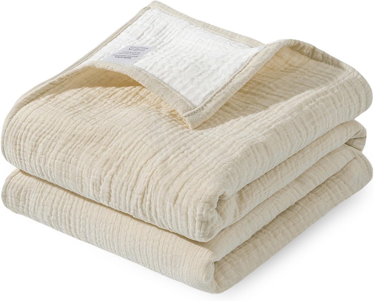 Katoenen Babydeken voor Pasgeborenen - Muslin Wikkel en Slaapplek 90x90cm - Ademend voor Baby's, Peuters, Meisjes en Jongens (Khaki)