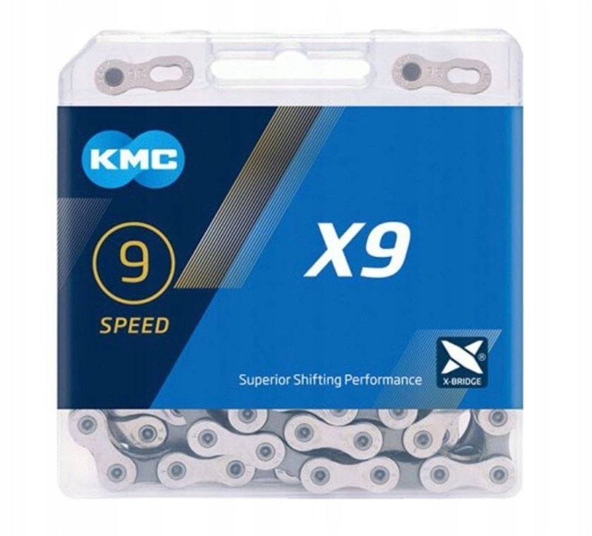 KMC X9 Fietsketting 116 schakels Zilver/Grijs met Quick-Link