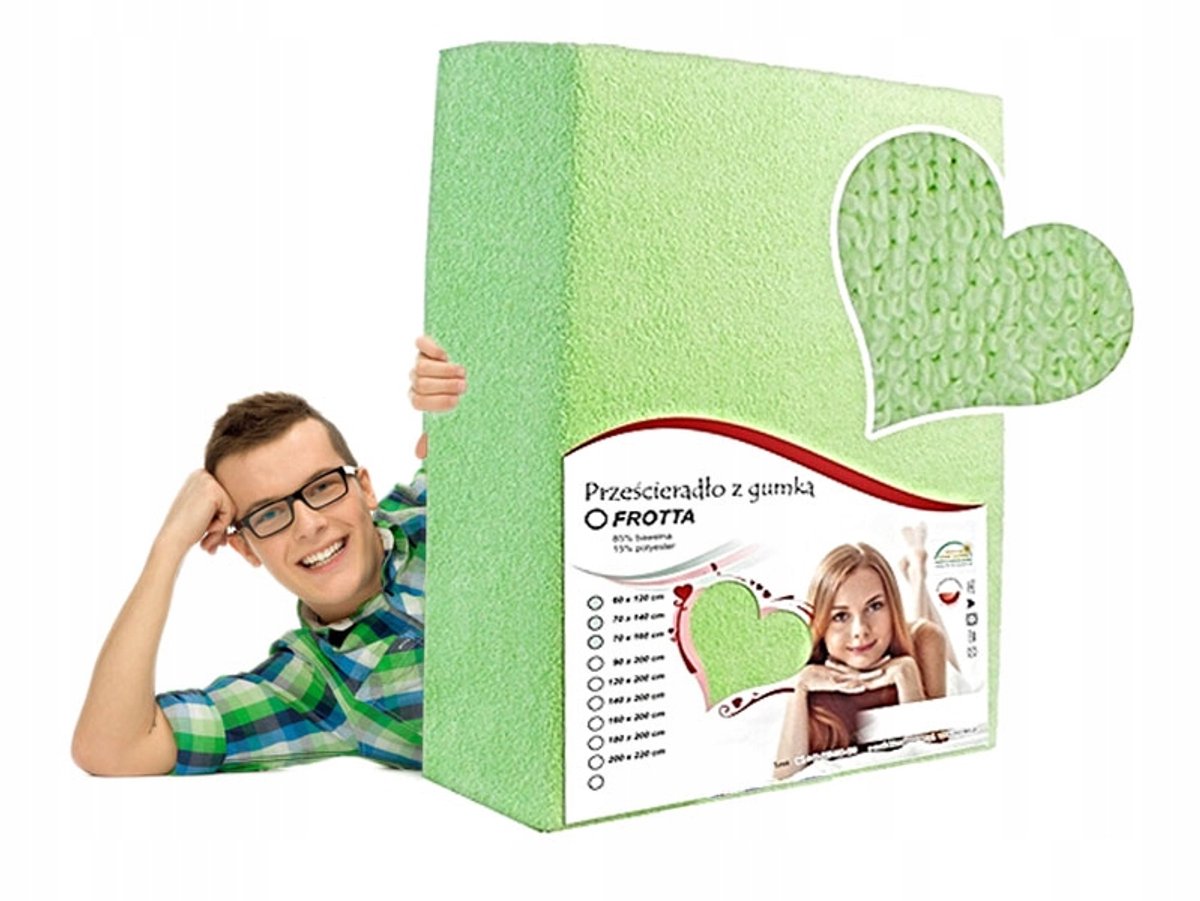 Merkloos Frotté Hoeslaken met Elastiek - 60x120 cm - Mintgroen