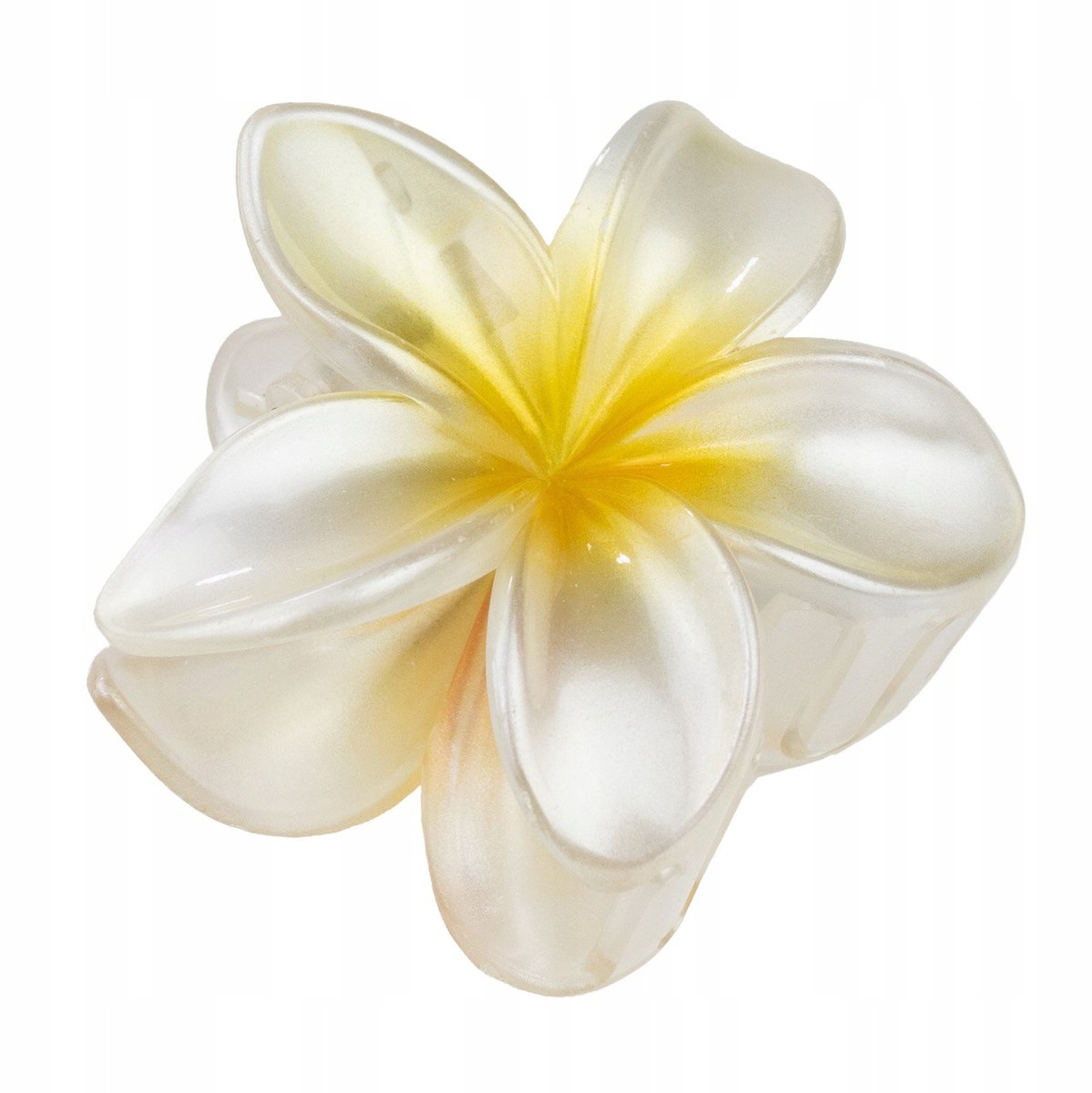 Grote Plumeria bloem haarclip - Hawaiiaanse stijl