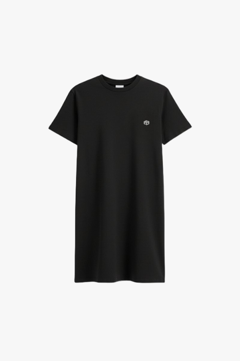 T-shirt jurk Vrouwen - 100% katoen 230 GSM - Regular Fit - Maat S - Ronde hals -