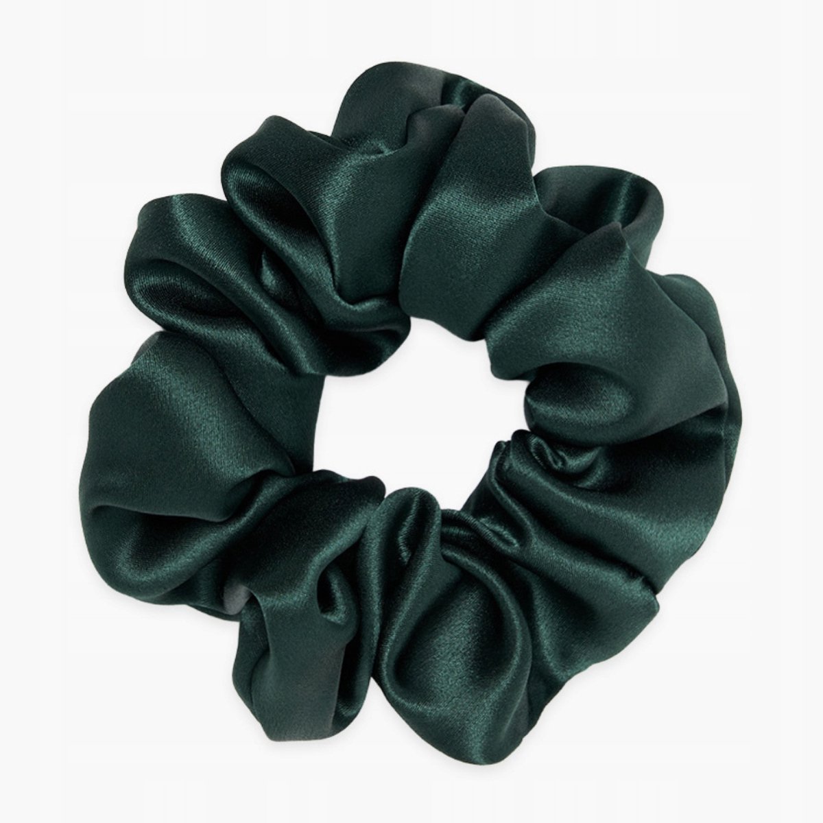 Zijden scrunchie "Flesgroen" - 100% moerbeizijde