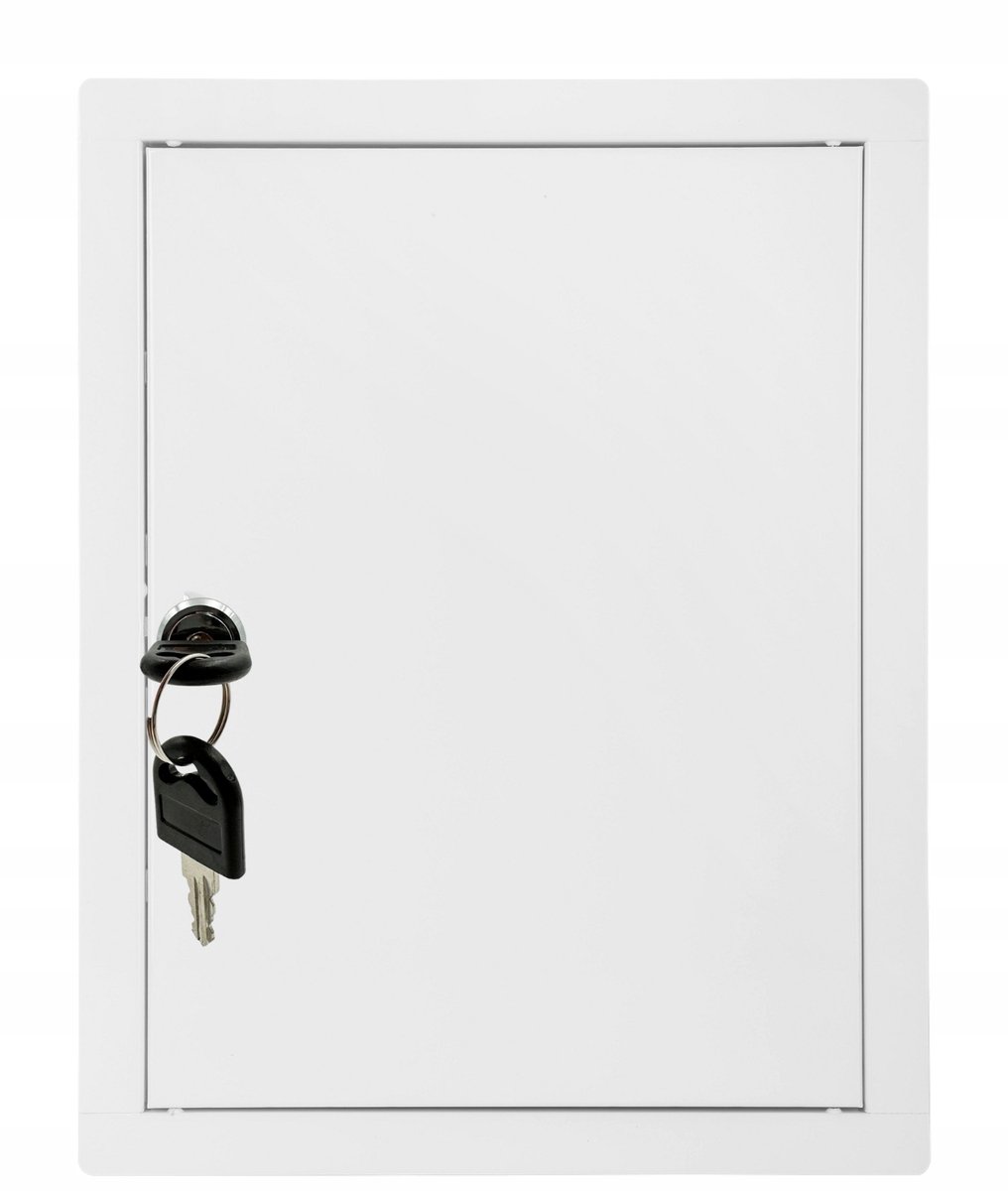 Wit Luik 30x40cm Metaal met Sleutel - Toegangsluik