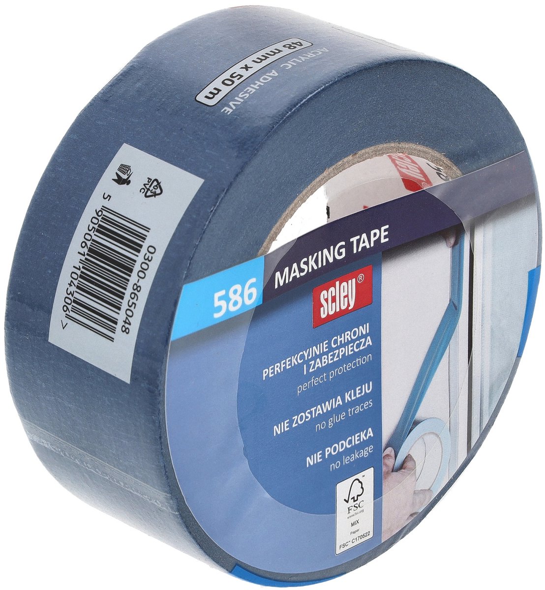 Scley Sign Tape Blue 586-serie (48 mm x 50 m) - FSC-gecertificeerd