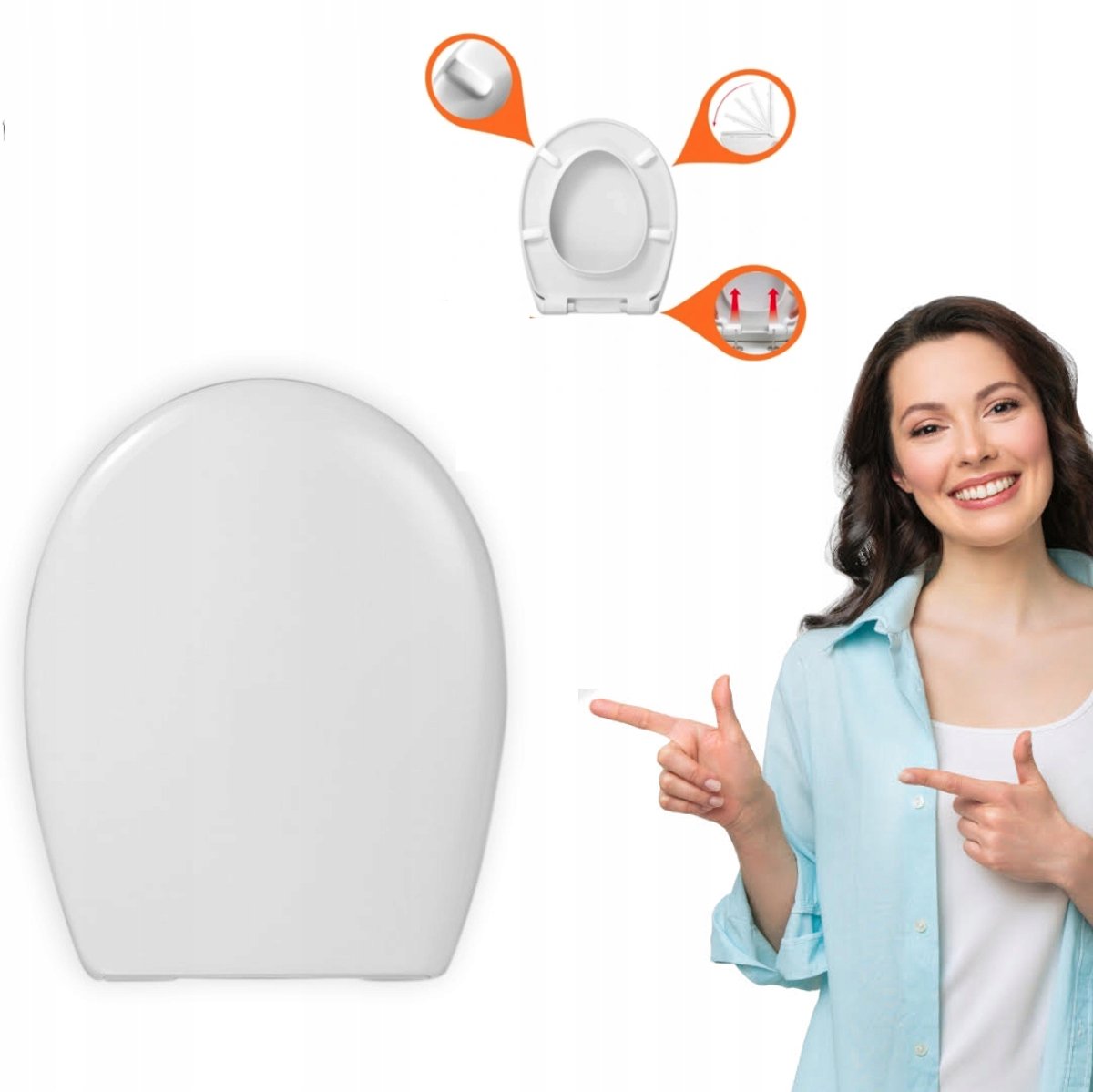 Zitting WC Cersanit President Soft-Close - Antibacterieel en verwijderbaar
