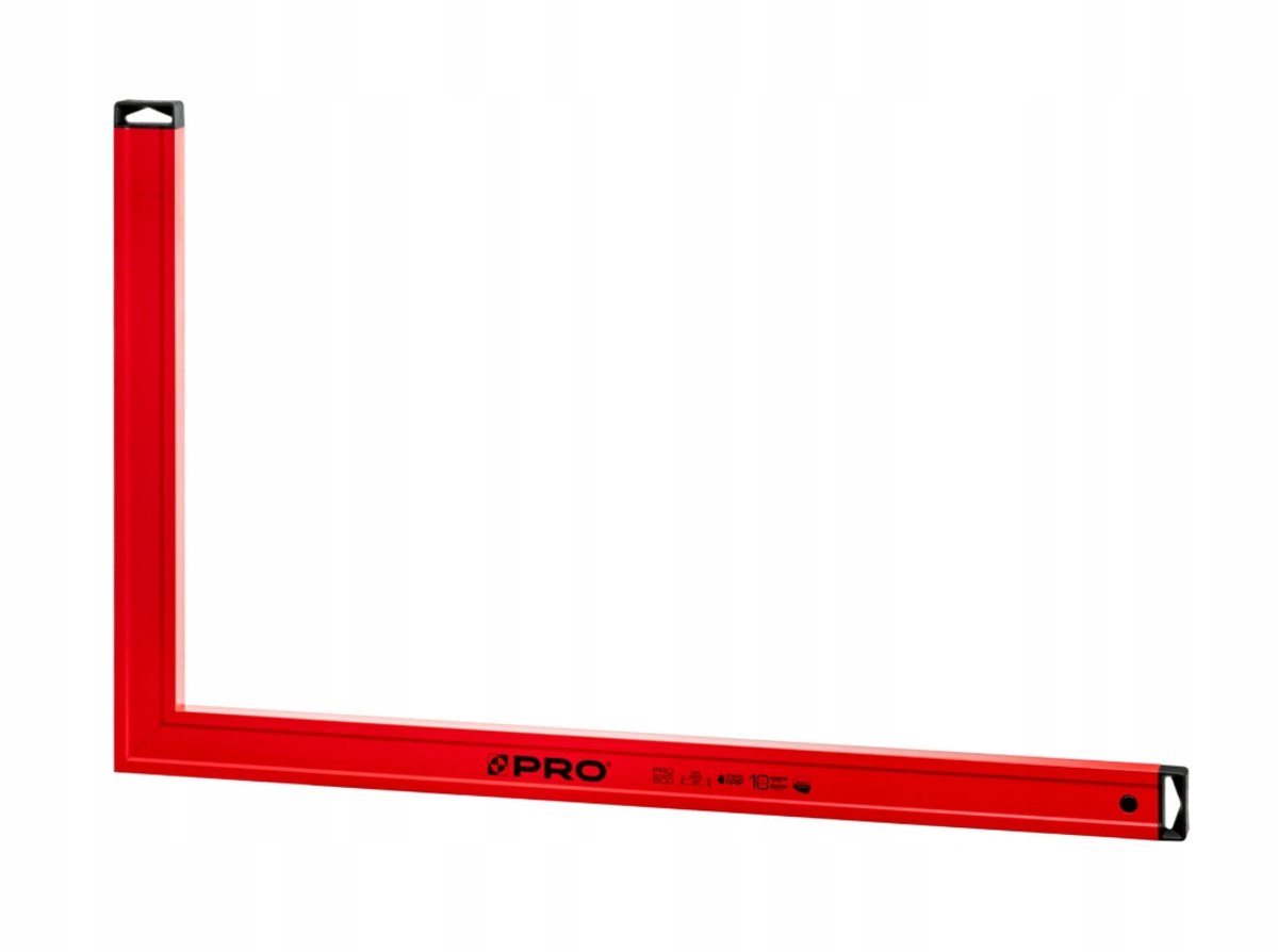 Rood 50x80cm Hoeklijniaal PRO-K1085 - Stevig in Duurzaam