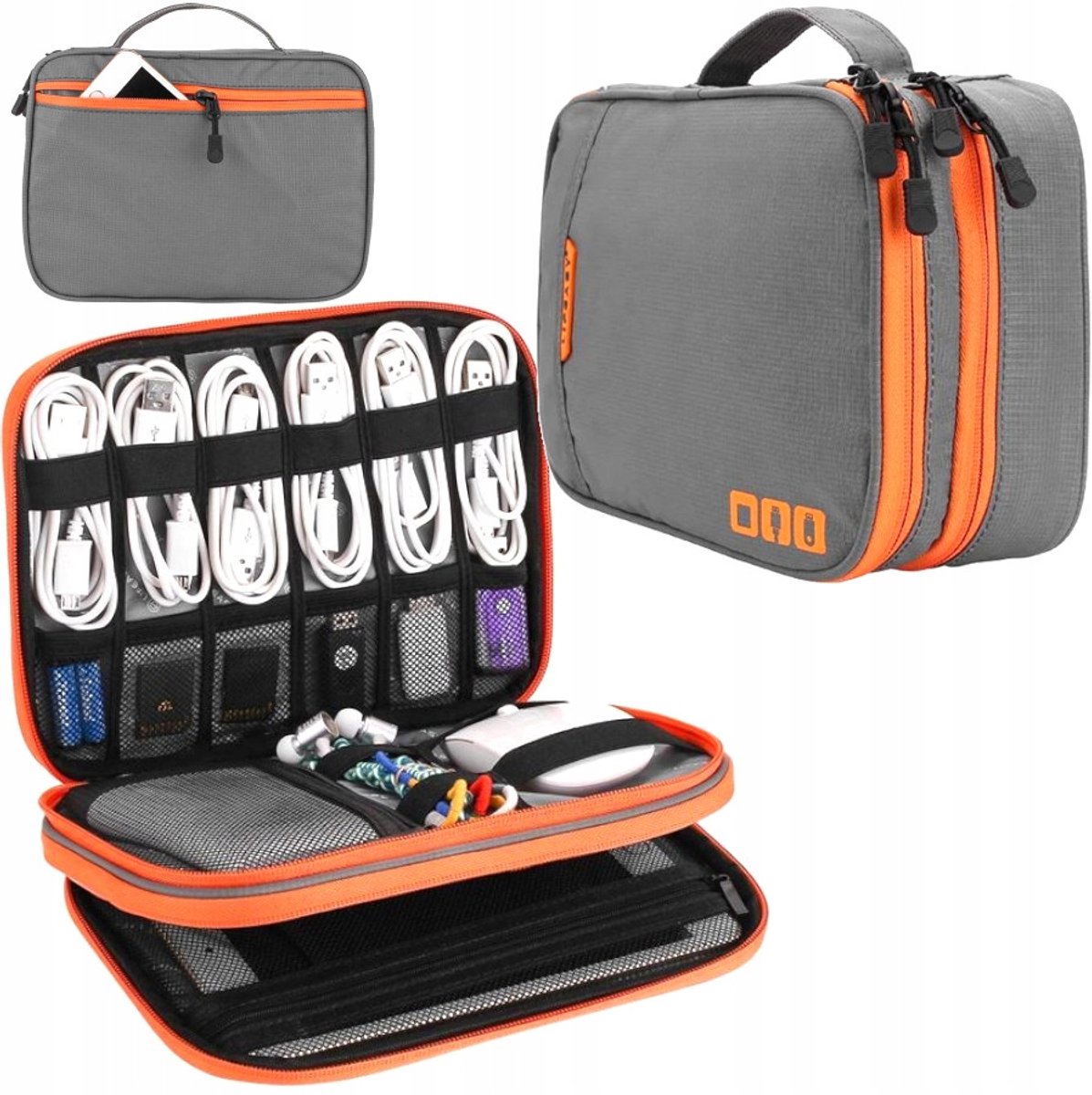 Ruime Organizer Etui voor Kabels en Laders - Waterdicht