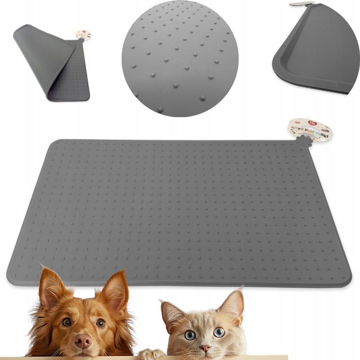 Antislip Siliconen Mat voor Honden- en Kattenbakken - Waterdicht 48cm