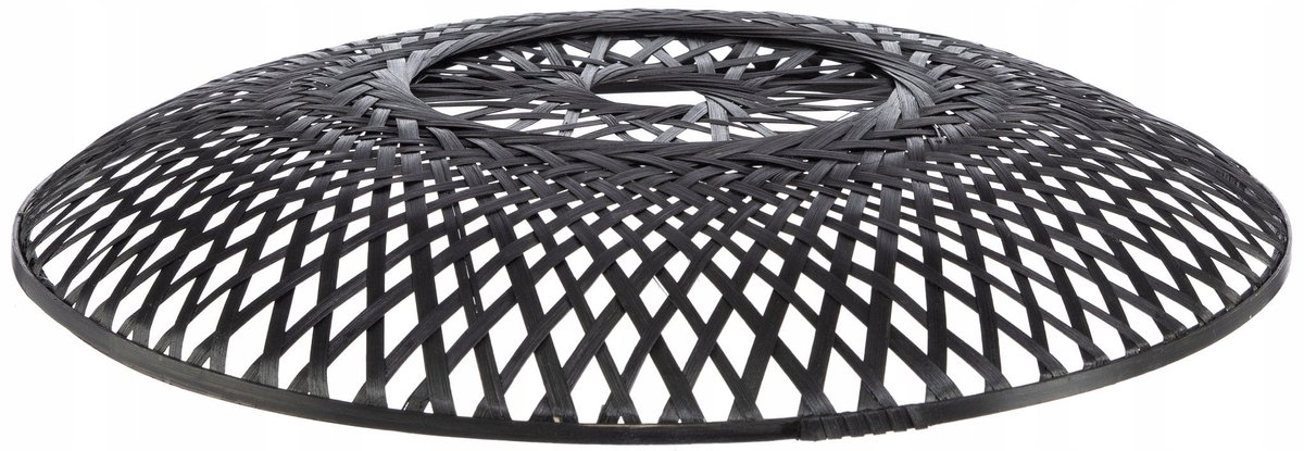 Rode Bamboe Lampkap Boho Bord 45cm - Natuurlijk & Staal Vol